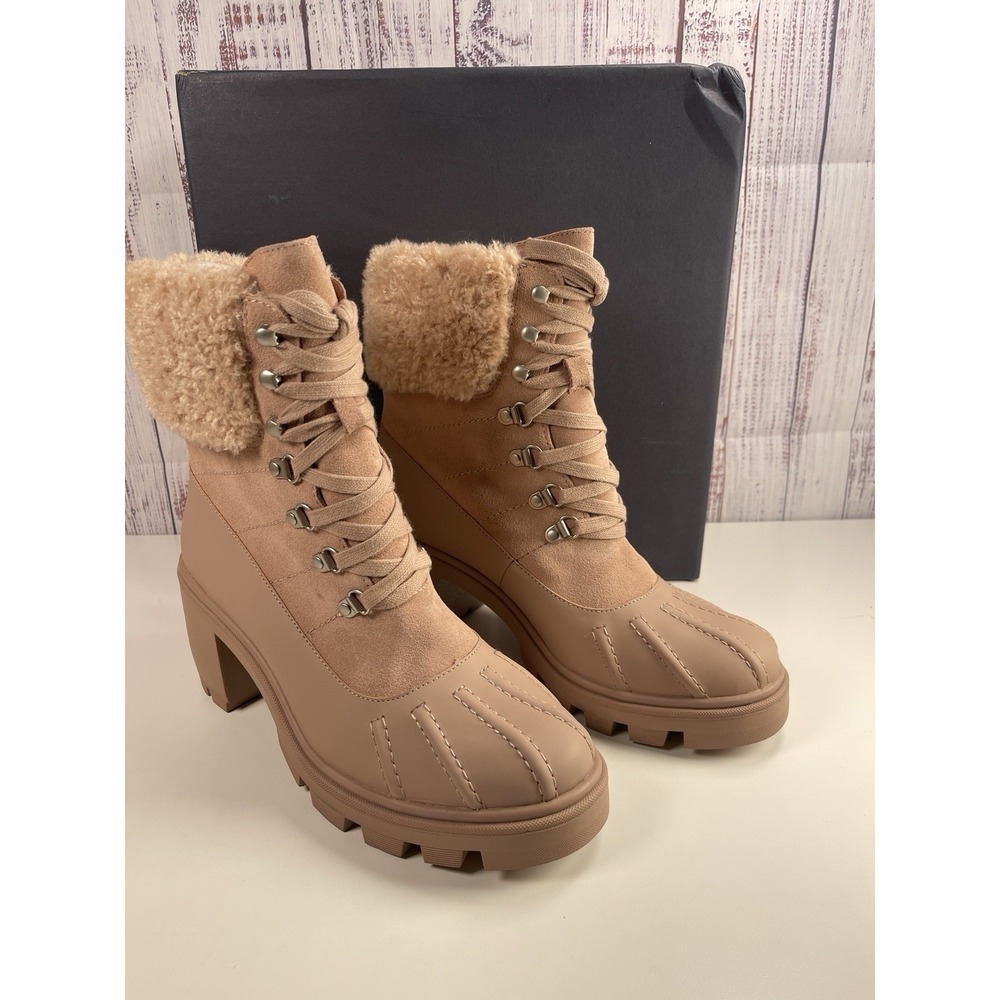 Splendid Womens Mikayla Black Combat & Lace-up Boots 10M